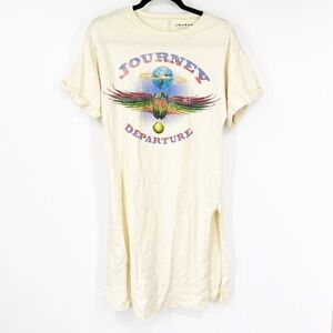 Journey Departure Band Tee T-Shirt Dress 100% Cotton